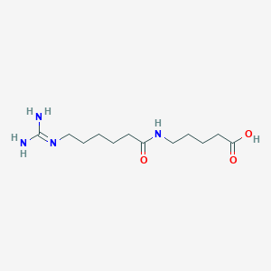 molecular formula C12H24N4O3 B136556 5-((6-((Aminomethyl)amino)-1-oxohexyl)amino)pentanoic acid CAS No. 145328-92-3