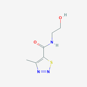 molecular formula C6H9N3O2S B1365560 N-(2-hydroxyethyl)-4-methylthiadiazole-5-carboxamide 