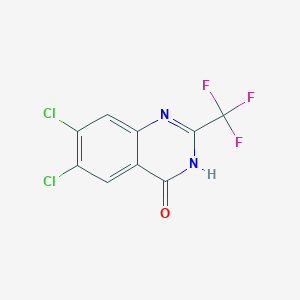 molecular formula C9H3Cl2F3N2O B13655622 6,7-Dichloro-2-(trifluoromethyl)quinazolin-4(3H)-one 