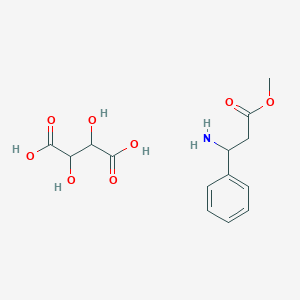 (2R,3R)-2,3-dihydroxybutanedioic acid; methyl (3S)-3-amino-3-phenylpropanoate