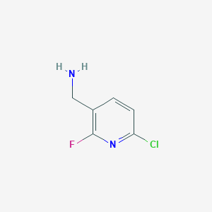 molecular formula C6H6ClFN2 B13655649 (6-Chloro-2-fluoropyridin-3-yl)methanamine 