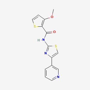 molecular formula C14H11N3O2S2 B13655681 3-methoxy-N-[4-(pyridin-3-yl)-1,3-thiazol-2-yl]thiophene-2-carboxamide 