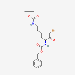 molecular formula C20H29BrN2O5 B13655691 (S)-tert-butyl 5-(benzyloxycarbonylamino)-7-bromo-6-oxoheptylcarbamate 