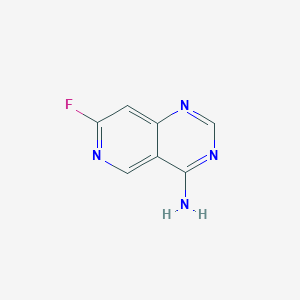 molecular formula C7H5FN4 B13655692 7-Fluoropyrido[4,3-d]pyrimidin-4-amine 