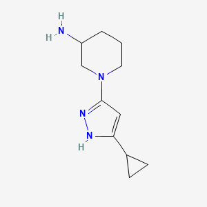 1-(3-cyclopropyl-1H-pyrazol-5-yl)piperidin-3-amine