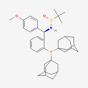 (R)-N-((R)-(2-(Di(adamantan-1-yl)phosphino)phenyl)(4-methoxyphenyl)methyl)-2-methylpropane-2-sulfinamide