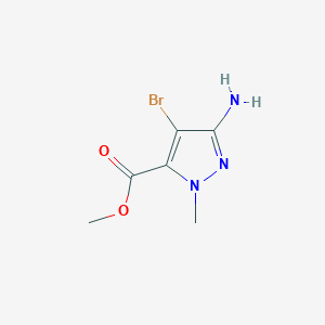 molecular formula C6H8BrN3O2 B13655751 Methyl 3-amino-4-bromo-1-methyl-1H-pyrazole-5-carboxylate 