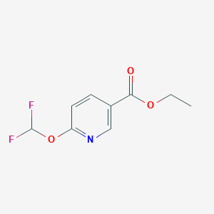 molecular formula C9H9F2NO3 B13655760 Ethyl 6-(difluoromethoxy)nicotinate 