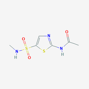 molecular formula C6H9N3O3S2 B13655779 N-(5-(N-Methylsulfamoyl)thiazol-2-yl)acetamide 