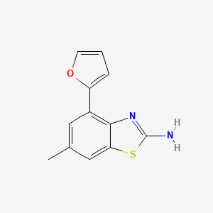 molecular formula C12H10N2OS B13655782 4-(Furan-2-yl)-6-methylbenzo[d]thiazol-2-amine 