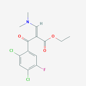 molecular formula C14H14Cl2FNO3 B13655793 Ethyl 2-(2,4-dichloro-5-fluorobenzoyl)-3-(dimethylamino)acrylate 