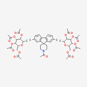 [3,4,5-triacetyloxy-6-[2-[1'-acetyl-7-[2-[3,4,5-triacetyloxy-6-(acetyloxymethyl)oxan-2-yl]ethynyl]spiro[fluorene-9,4'-piperidine]-2-yl]ethynyl]oxan-2-yl]methyl acetate