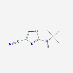 molecular formula C8H11N3O B13655852 2-(tert-Butylamino)oxazole-4-carbonitrile CAS No. 122686-30-0