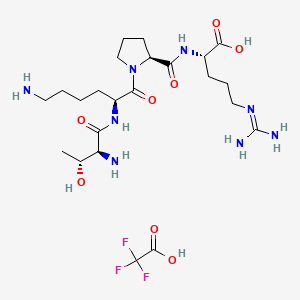 molecular formula C23H41F3N8O8 B13655866 L-Threonyl-L-lysyl-L-prolyl-L-arginine trifluoroacetate 