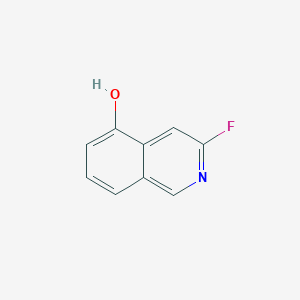 molecular formula C9H6FNO B13655902 3-Fluoroisoquinolin-5-ol 