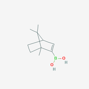 molecular formula C10H17BO2 B13655907 (4,7,7-Trimethyl-3-bicyclo[2.2.1]hept-2-enyl)boronic acid 