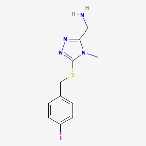 (5-((4-Iodobenzyl)thio)-4-methyl-4h-1,2,4-triazol-3-yl)methanamine