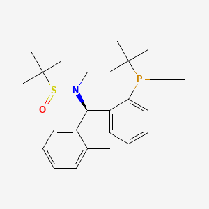 (R)-N-((R)-(2-(Di-tert-butylphosphanyl)phenyl)(o-tolyl)methyl)-N,2-dimethylpropane-2-sulfinamide