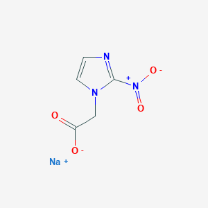 molecular formula C5H4N3NaO4 B13656062 Sodium 2-(2-nitro-1H-imidazol-1-yl)acetate 