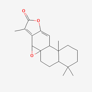 (1S,3R,10S,11R,16R)-5,11,15,15-tetramethyl-2,7-dioxapentacyclo[8.8.0.0^{1,3.0^{4,8.0^{11,16]octadeca-4,8-dien-6-one