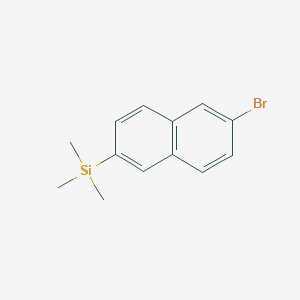 molecular formula C13H15BrSi B13656079 (6-Bromo-2-naphthyl)trimethylsilane 