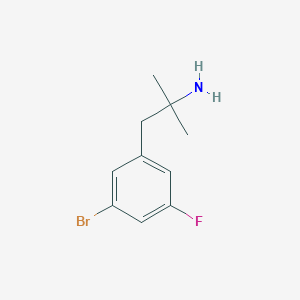 1-(3-Bromo-5-fluorophenyl)-2-methylpropan-2-amine