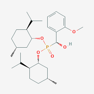 molecular formula C28H47O5P B13656101 bis[(1R,2S,5R)-2-isopropyl-5-methylcyclohexyl] [(R)-hydroxy(2-methoxyphenyl)methyl]phosphonate 