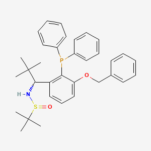 (R)-N-((R)-1-(3-(Benzyloxy)-2-(diphenylphosphanyl)phenyl)-2,2-dimethylpropyl)-2-methylpropane-2-sulfinamide