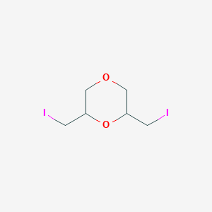 molecular formula C6H10I2O2 B13656153 trans-2,6-Bis(iodomethyl)-1,4-dioxane CAS No. 6962-99-8