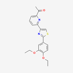 1-(6-(2-(3,4-Diethoxyphenyl)thiazol-4-yl)pyridin-2-yl)ethanone