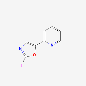 molecular formula C8H5IN2O B13656191 2-Iodo-5-(pyridin-2-yl)oxazole 