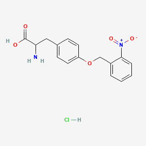 molecular formula C16H17ClN2O5 B13656193 2-Amino-3-(4-((2-nitrobenzyl)oxy)phenyl)propanoic acid hydrochloride 