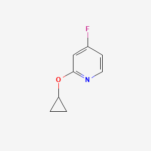 molecular formula C8H8FNO B13656197 2-Cyclopropoxy-4-fluoropyridine 