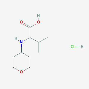 3-Methyl-2-[(oxan-4-yl)amino]butanoic acid hydrochloride