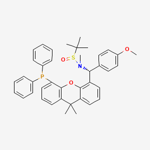 (R)-N-((R)-(5-(Diphenylphosphanyl)-9,9-dimethyl-9H-xanthen-4-yl)(4-methoxyphenyl)methyl)-N,2-dimethylpropane-2-sulfinamide