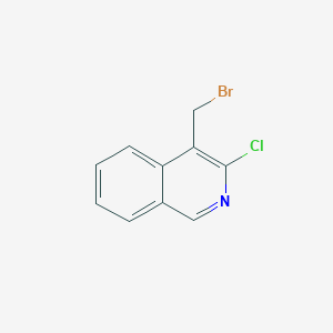 molecular formula C10H7BrClN B13656230 4-(Bromomethyl)-3-chloroisoquinoline 