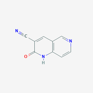 molecular formula C9H5N3O B13656306 2-Oxo-1,2-dihydro-1,6-naphthyridine-3-carbonitrile 