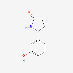 molecular formula C10H11NO2 B13656328 5-(3-Hydroxyphenyl)pyrrolidin-2-one 