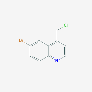 molecular formula C10H7BrClN B13656344 6-Bromo-4-(chloromethyl)quinoline 