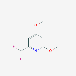 molecular formula C8H9F2NO2 B13656356 2-(Difluoromethyl)-4,6-dimethoxypyridine 