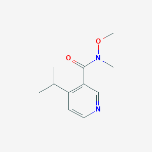 molecular formula C11H16N2O2 B13656395 4-Isopropyl-N-methoxy-N-methylnicotinamide 