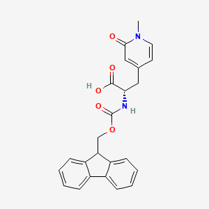 molecular formula C24H22N2O5 B13656411 (S)-2-((((9H-Fluoren-9-yl)methoxy)carbonyl)amino)-3-(1-methyl-2-oxo-1,2-dihydropyridin-4-yl)propanoic acid 