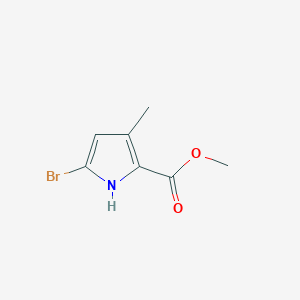 molecular formula C7H8BrNO2 B13656426 Methyl 5-bromo-3-methyl-1H-pyrrole-2-carboxylate 