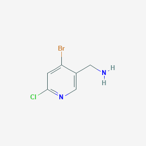 molecular formula C6H6BrClN2 B13656459 (4-Bromo-6-chloropyridin-3-yl)methanamine 