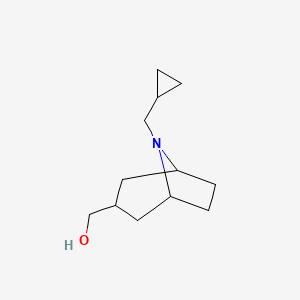 molecular formula C12H21NO B13656481 [8-(Cyclopropylmethyl)-8-azabicyclo[3.2.1]octan-3-yl]methanol 