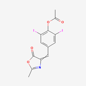 4-[[4-(Acetyloxy)-3,5-diiodophenyl]methylene]-2-methyl-5(4H)-oxazolone