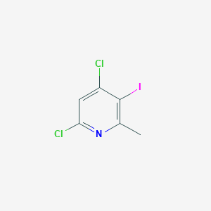 molecular formula C6H4Cl2IN B13656507 4,6-Dichloro-3-iodo-2-methylpyridine 