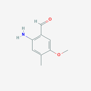 molecular formula C9H11NO2 B13656527 2-Amino-5-methoxy-4-methylbenzaldehyde 