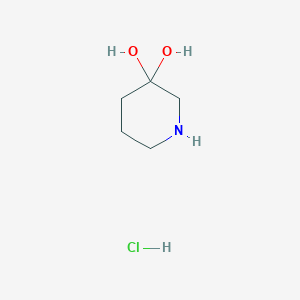 molecular formula C5H12ClNO2 B13656530 Piperidine-3,3-diol hydrochloride 