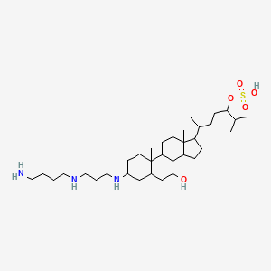 molecular formula C34H65N3O5S B13656547 [6-[3-[3-(4-aminobutylamino)propylamino]-7-hydroxy-10,13-dimethyl-2,3,4,5,6,7,8,9,11,12,14,15,16,17-tetradecahydro-1H-cyclopenta[a]phenanthren-17-yl]-2-methylheptan-3-yl] hydrogen sulfate 